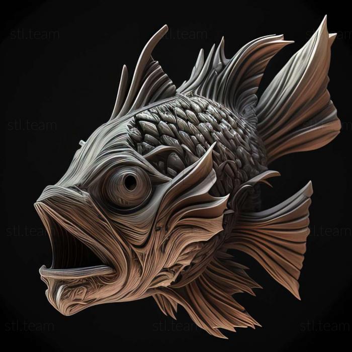 3D model Masked yulidochrome fish (STL)